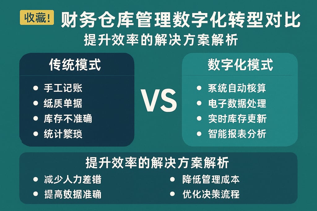 收藏！财务仓库管理数字化转型对比，提升效率的解决方案解析