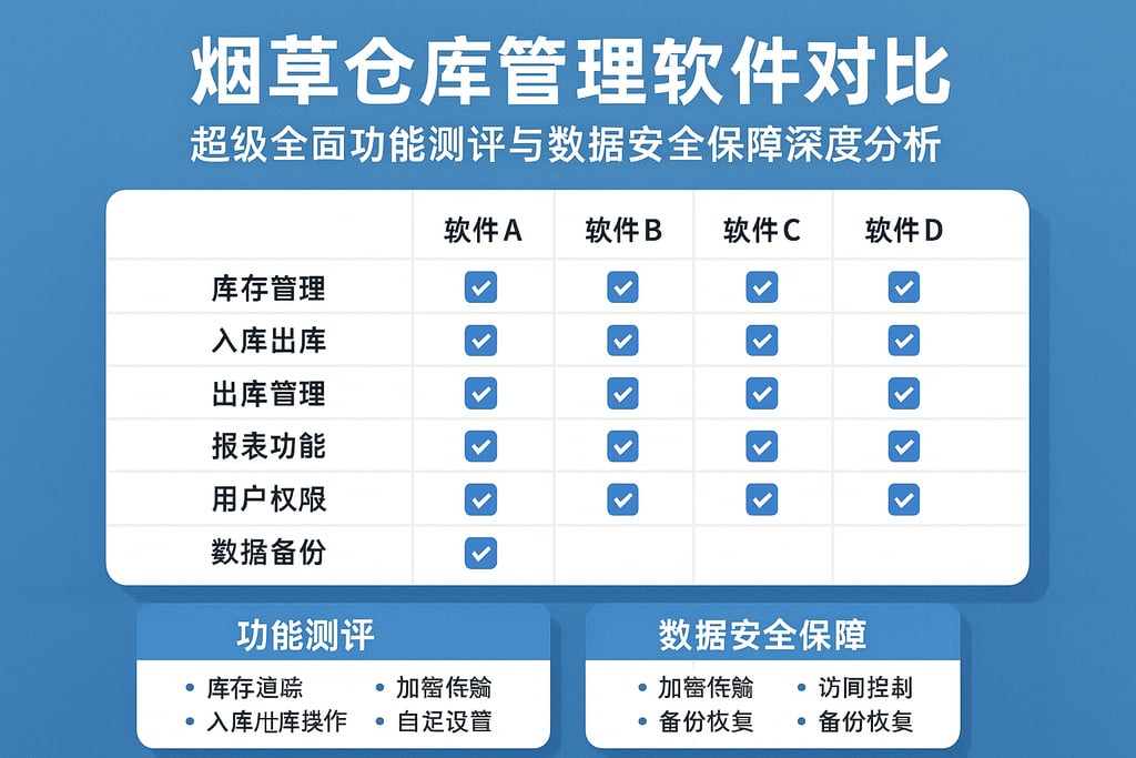 烟草仓库管理软件对比，超级全面功能测评与数据安全保障深度分析