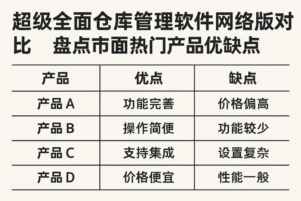 超级全面仓库管理软件网络版对比，盘点市面热门产品优缺点
