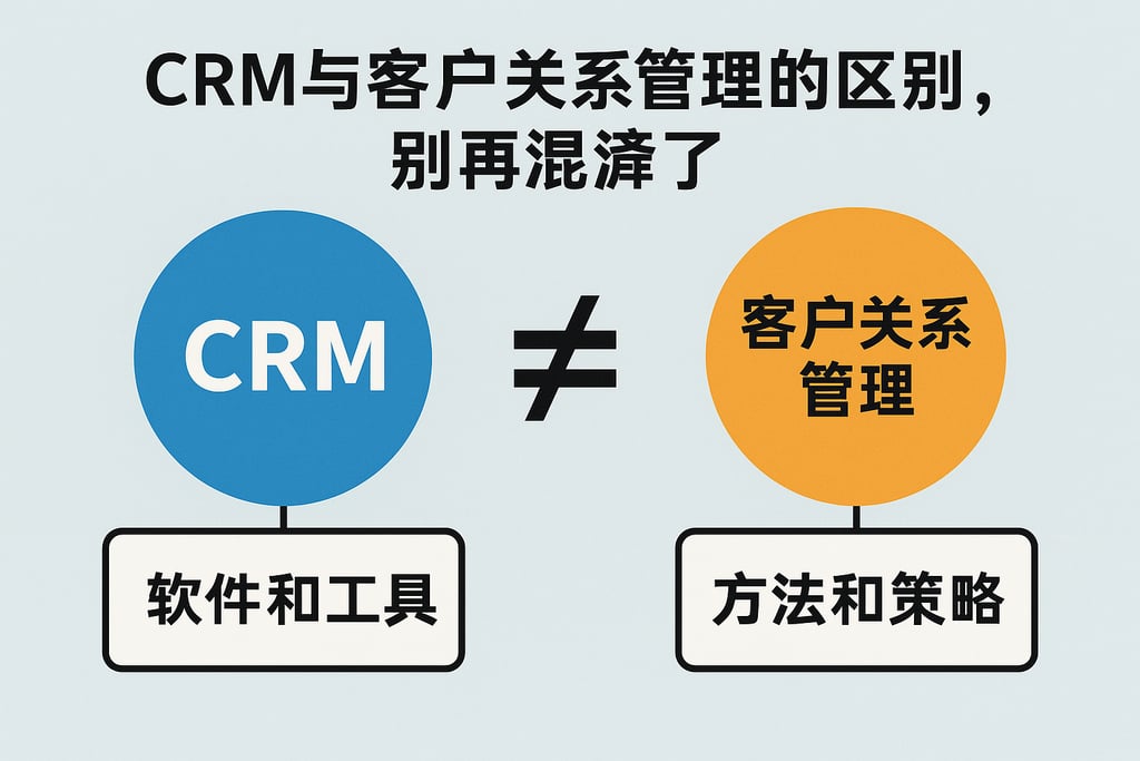 CRM与客户关系管理的区别，别再混淆了