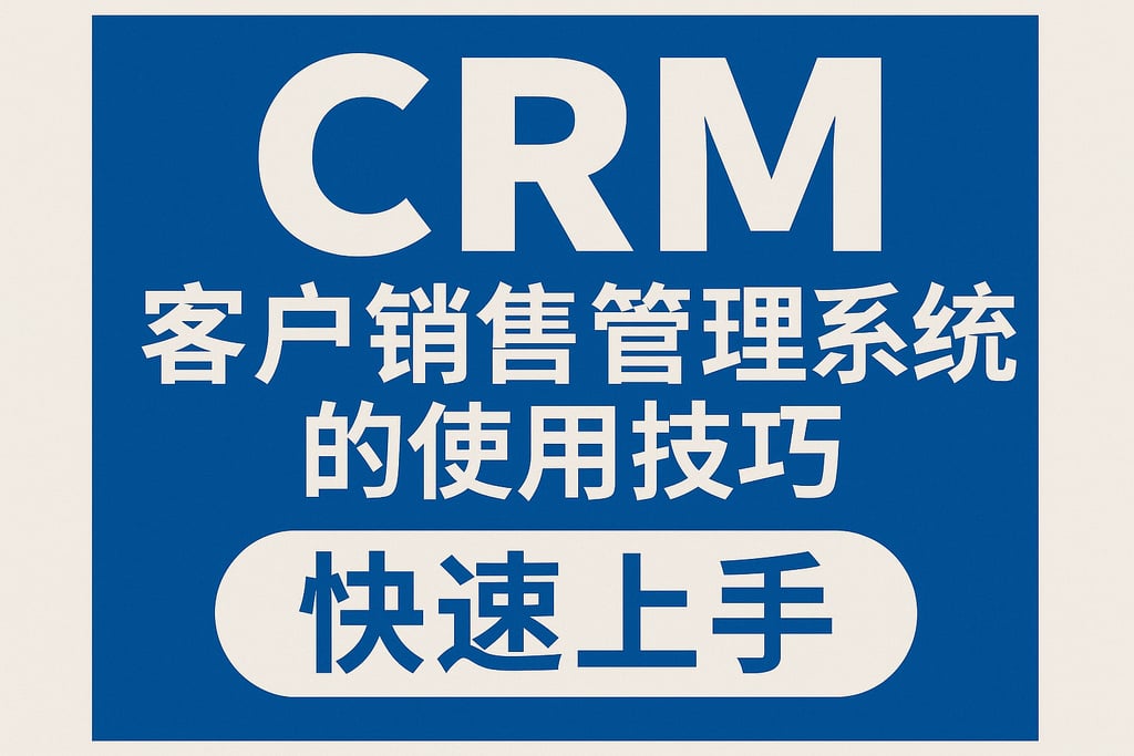 CRM客户销售管理系统的使用技巧，快速上手