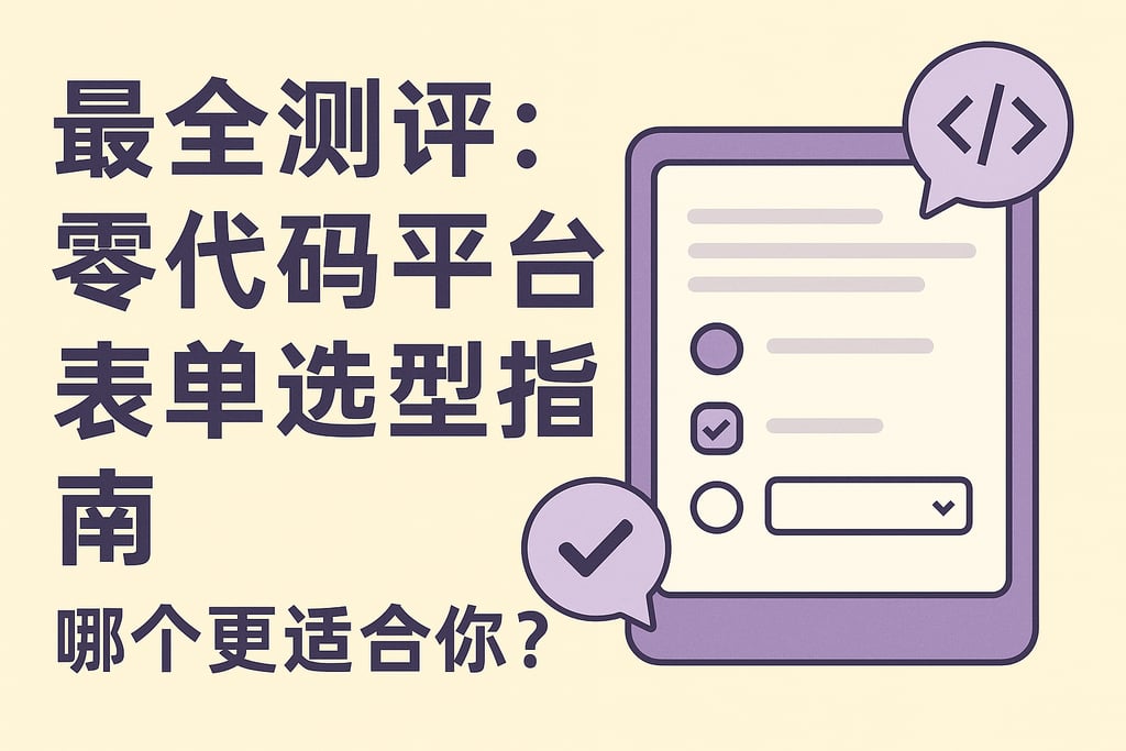 最全测评：零代码平台表单选型指南，哪个更适合你？