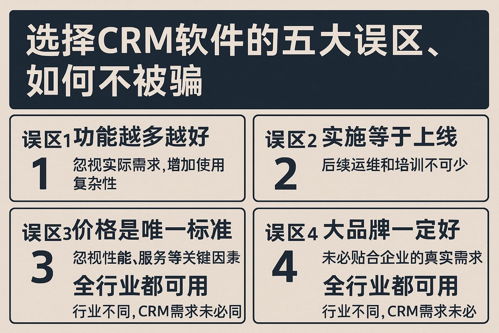 选择CRM软件的五大误区，如何不被骗