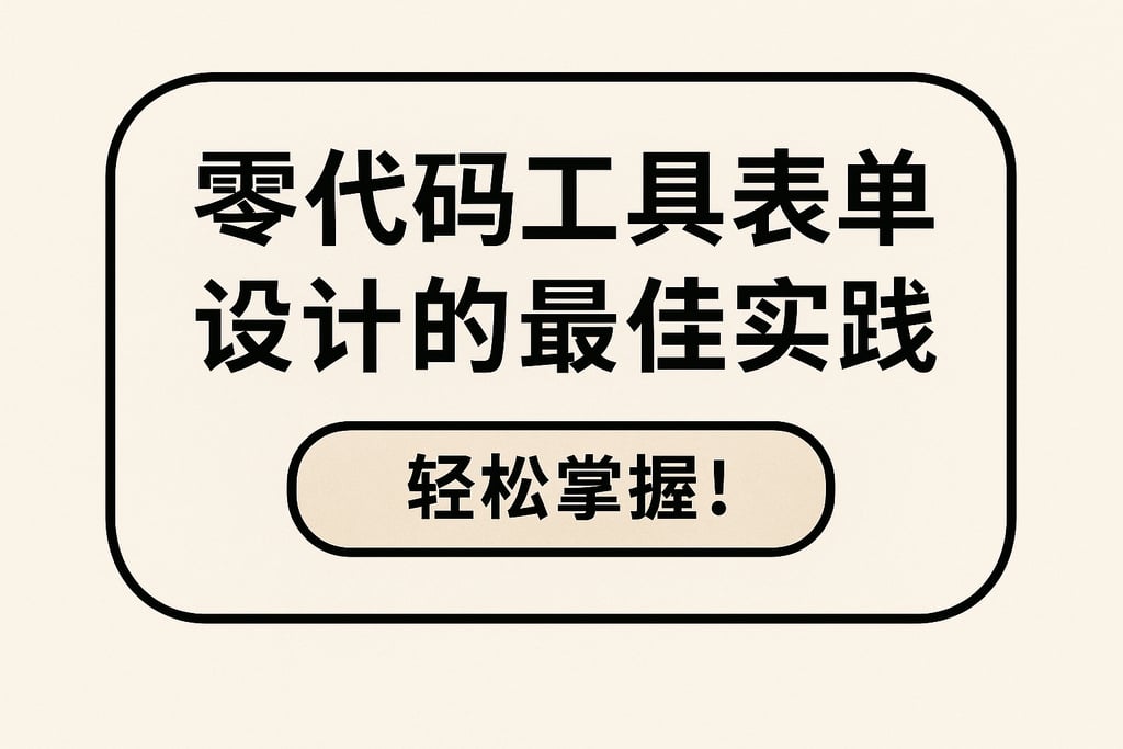 零代码工具表单设计的最佳实践，轻松掌握！
