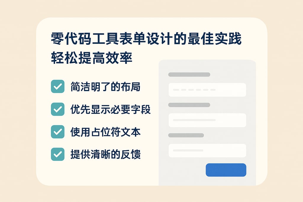 零代码工具表单设计的最佳实践，轻松提高效率