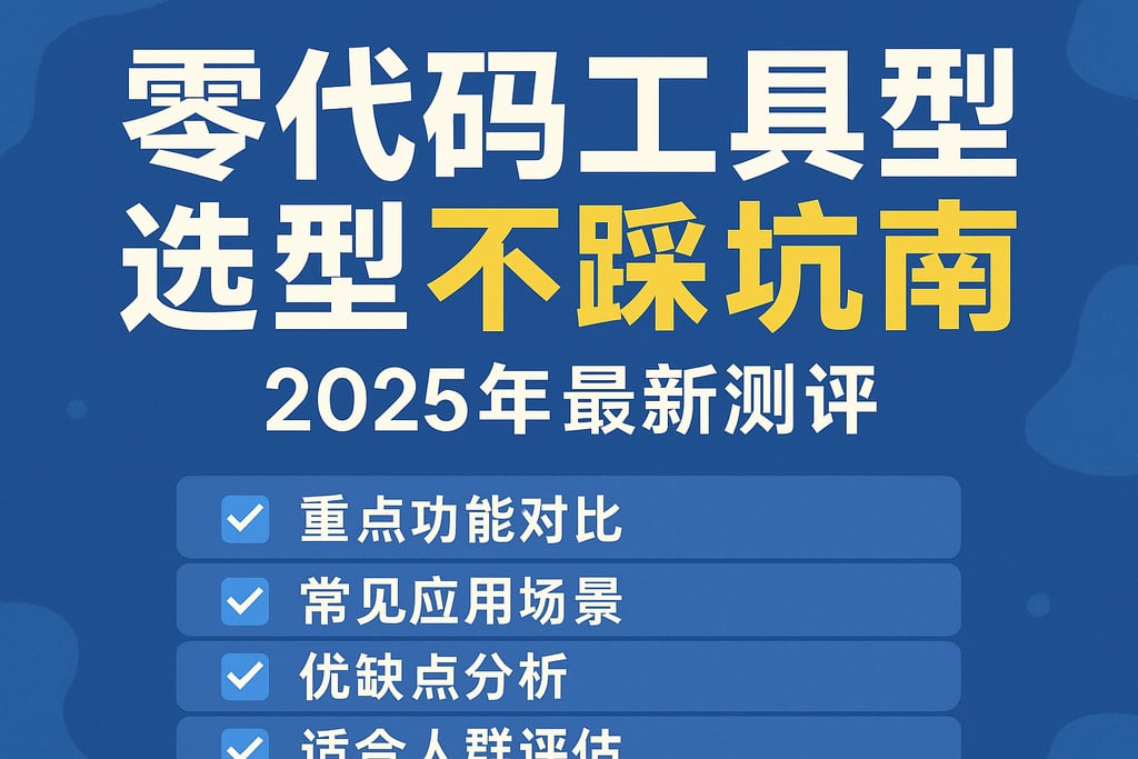 零代码工具选型不踩坑指南，2025年最新测评