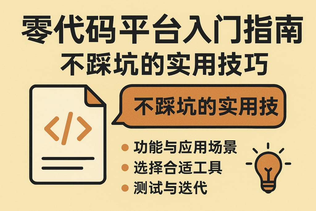 零代码平台入门指南，不踩坑的实用技巧