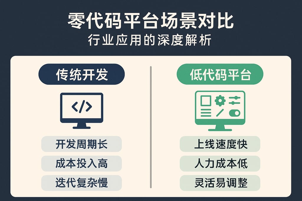 零代码平台场景对比：行业应用的深度解析