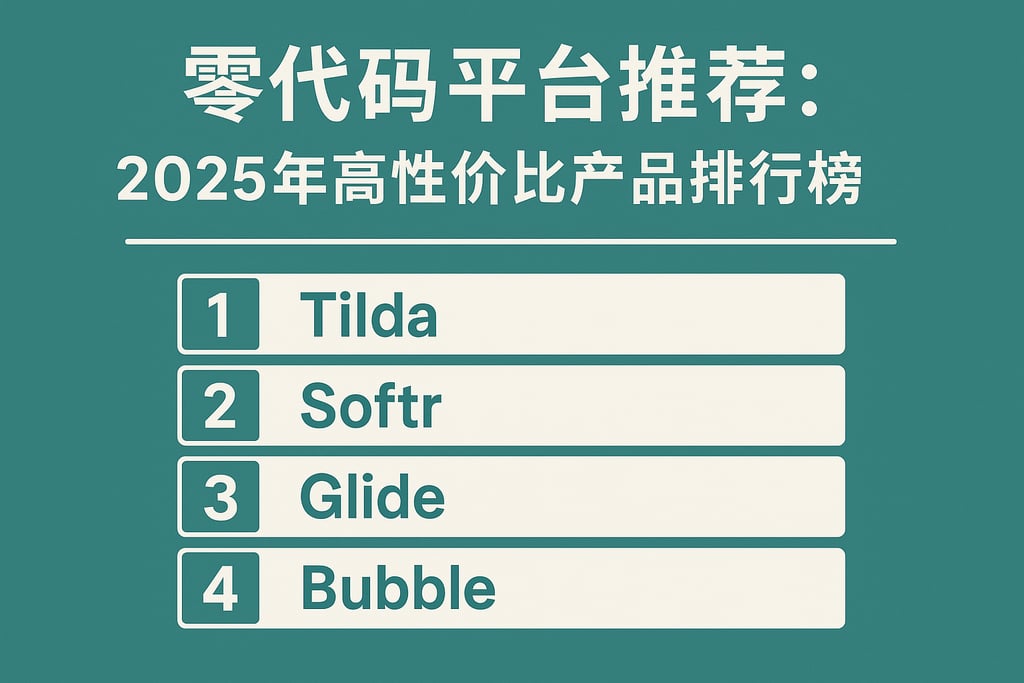 零代码平台推荐：2025年高性价比产品排行榜