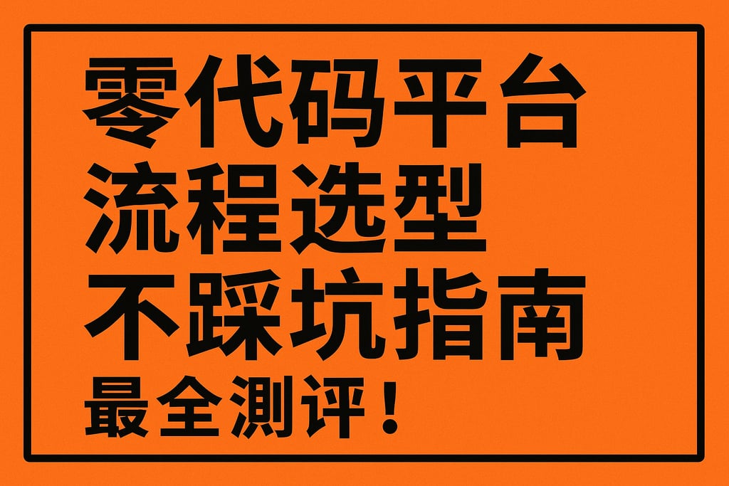 零代码平台流程选型不踩坑指南，最全测评！
