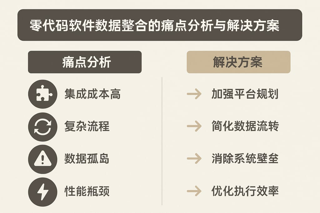 零代码软件数据整合的痛点分析与解决方案