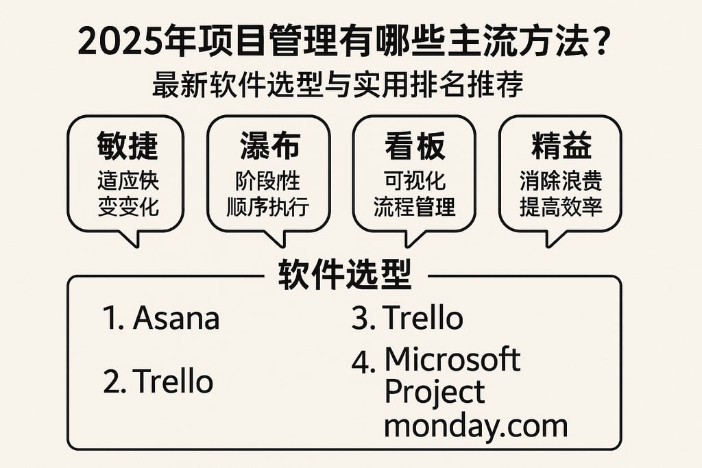 2025年项目管理有哪些主流方法？最新软件选型与实用排名推荐