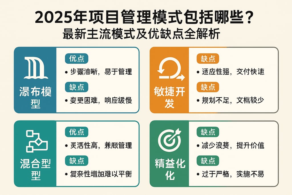 2025年项目管理模式包括哪些？最新主流模式及优缺点全解析