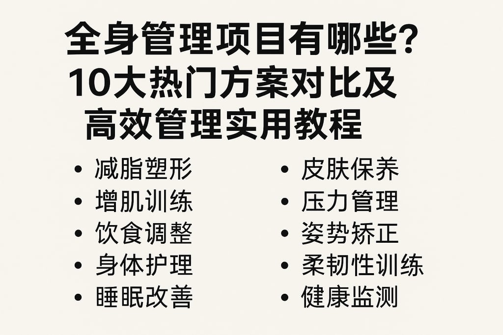 全身管理项目有哪些？10大热门方案对比及高效管理实用教程