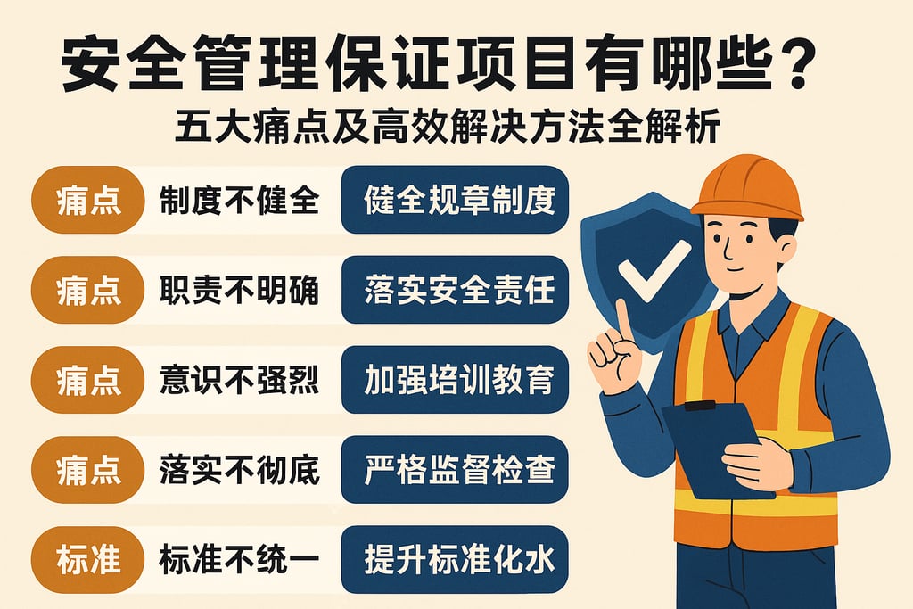安全管理保证项目有哪些？五大痛点及高效解决方法全解析