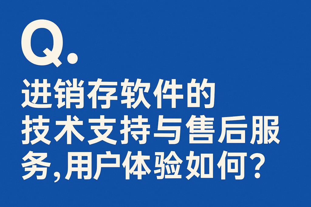 进销存软件的技术支持与售后服务，用户体验如何？