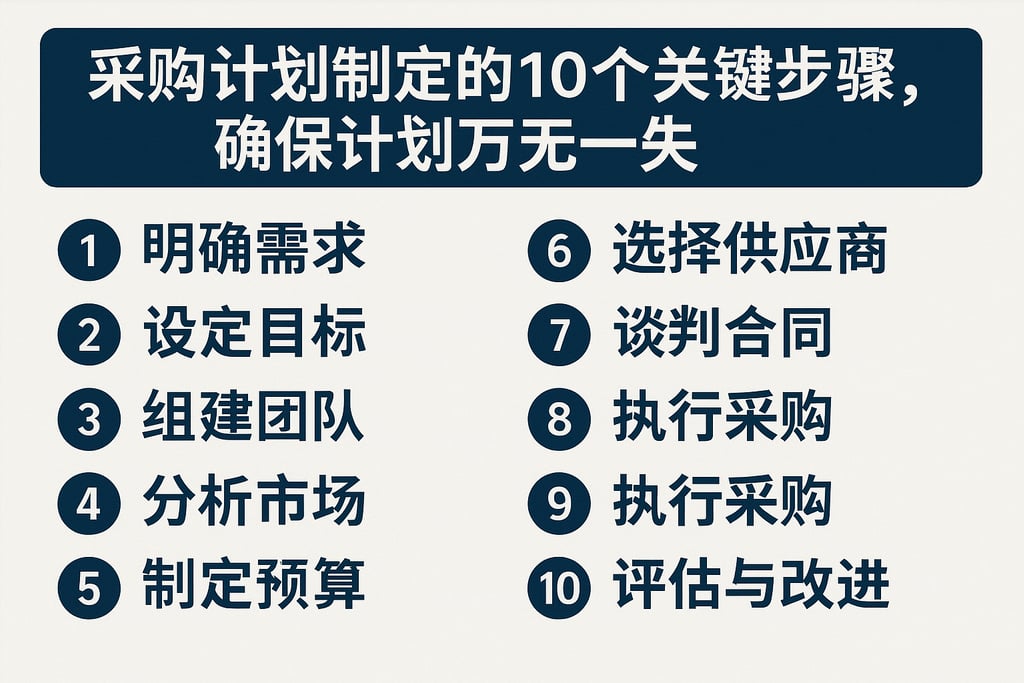 采购计划制定的10个关键步骤，确保计划万无一失