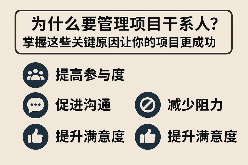 为什么要管理项目干系人？掌握这些关键原因让你的项目更成功