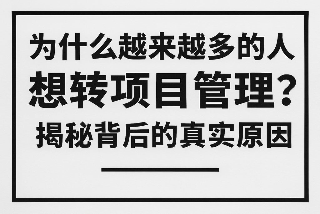 为什么越来越多的人想转项目管理？揭秘背后的真实原因