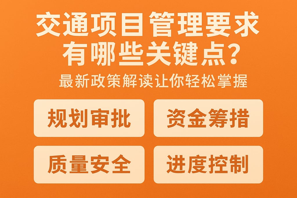 交通项目管理要求有哪些关键点？最新政策解读让你轻松掌握