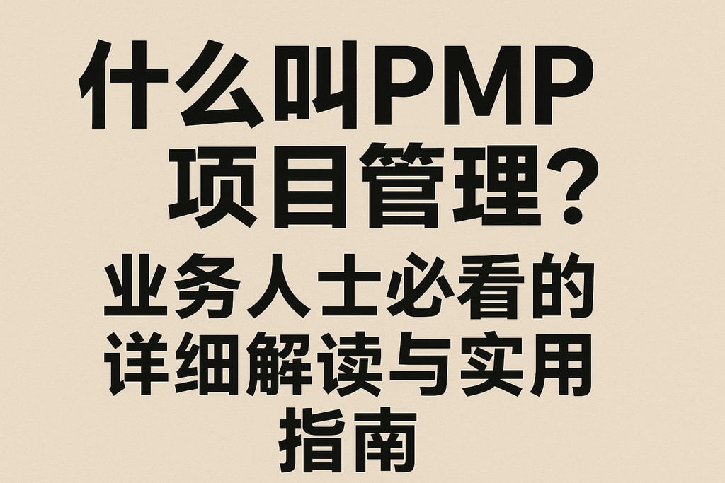 什么叫pmp项目管理？业务人士必看的详细解读与实用指南