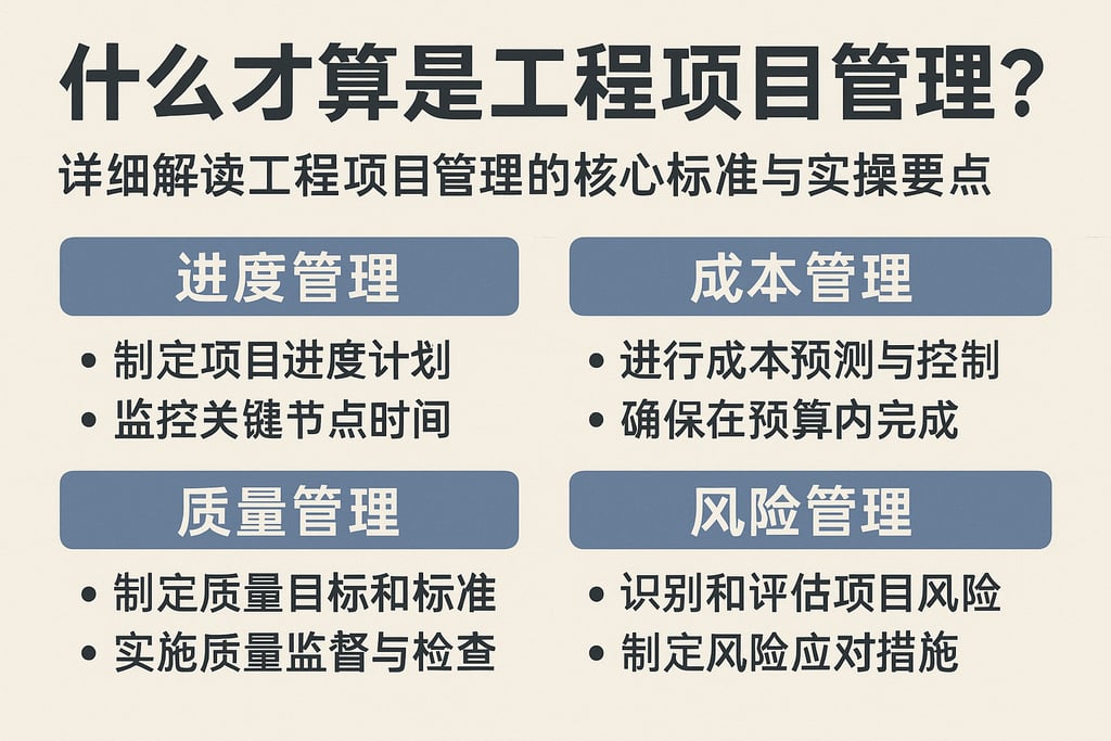 什么才算是工程项目管理？详细解读工程项目管理的核心标准与实操要点