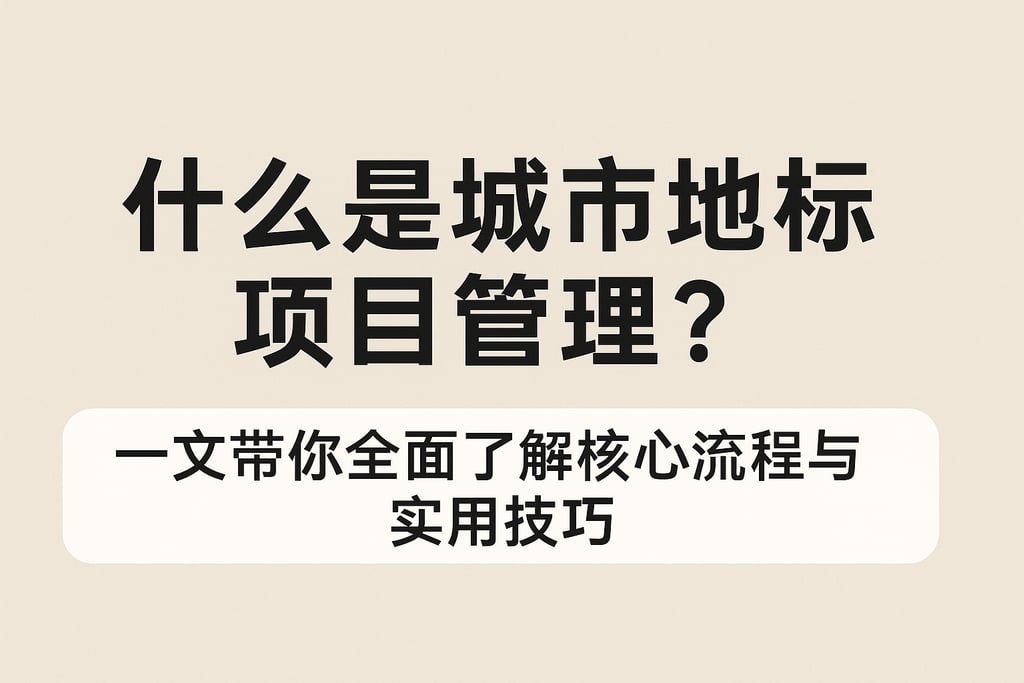 什么是城市地标项目管理？一文带你全面了解核心流程与实用技巧