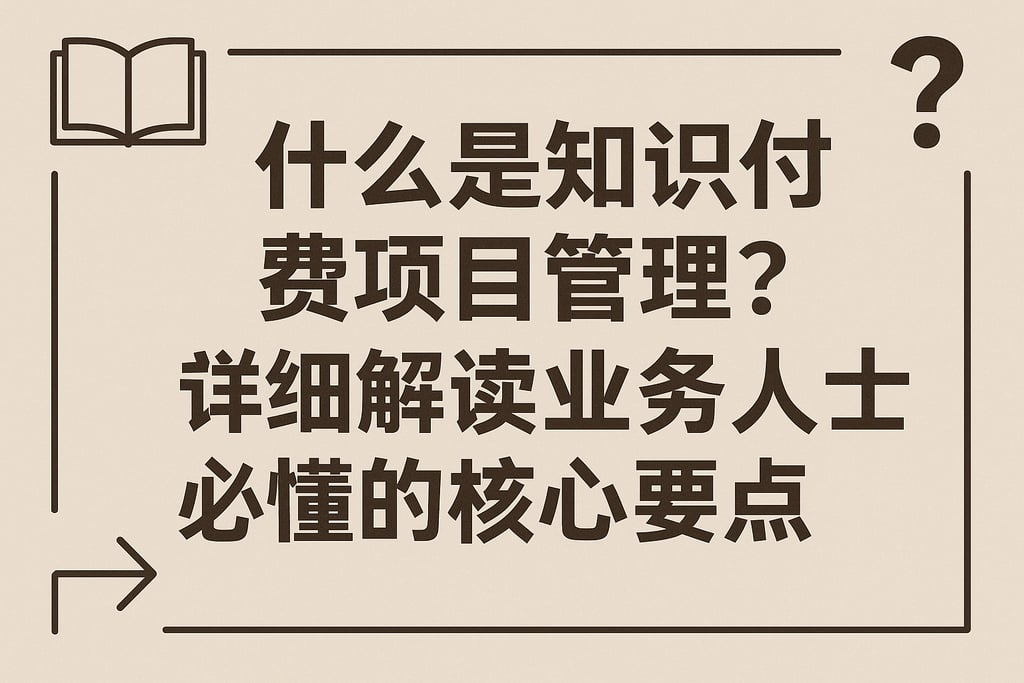 什么是知识付费项目管理？详细解读业务人士必懂的核心要点