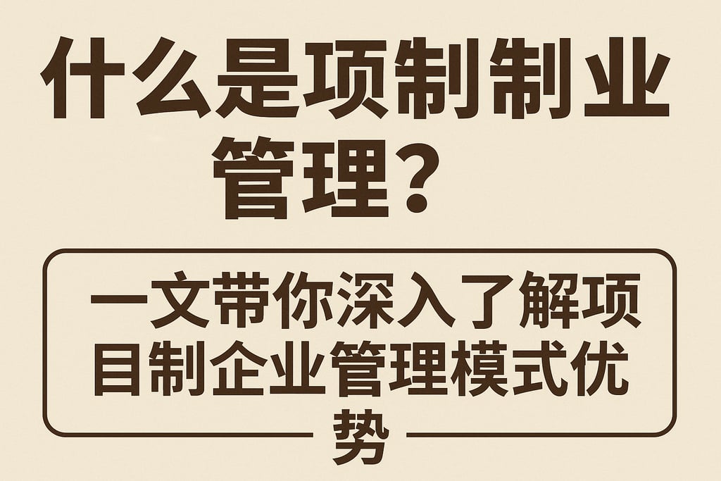 什么是项目制企业管理？一文带你深入了解项目制企业管理模式优势