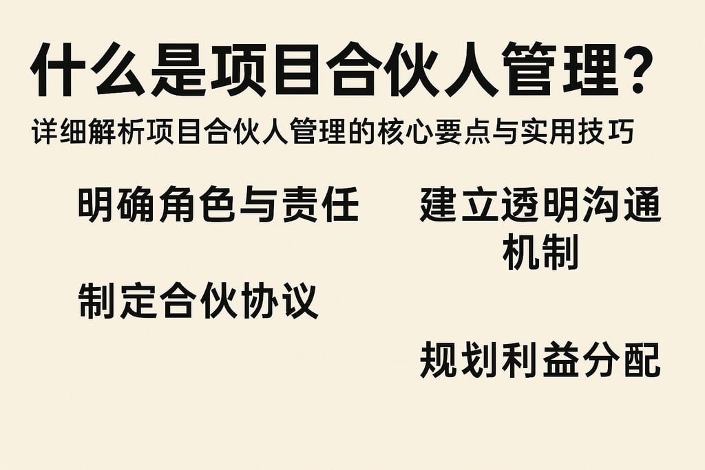 什么是项目合伙人管理？详细解析项目合伙人管理的核心要点与实用技巧