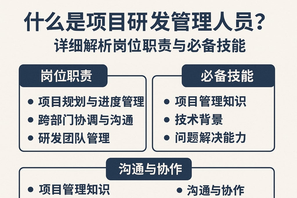 什么是项目研发管理人员？详细解析岗位职责与必备技能
