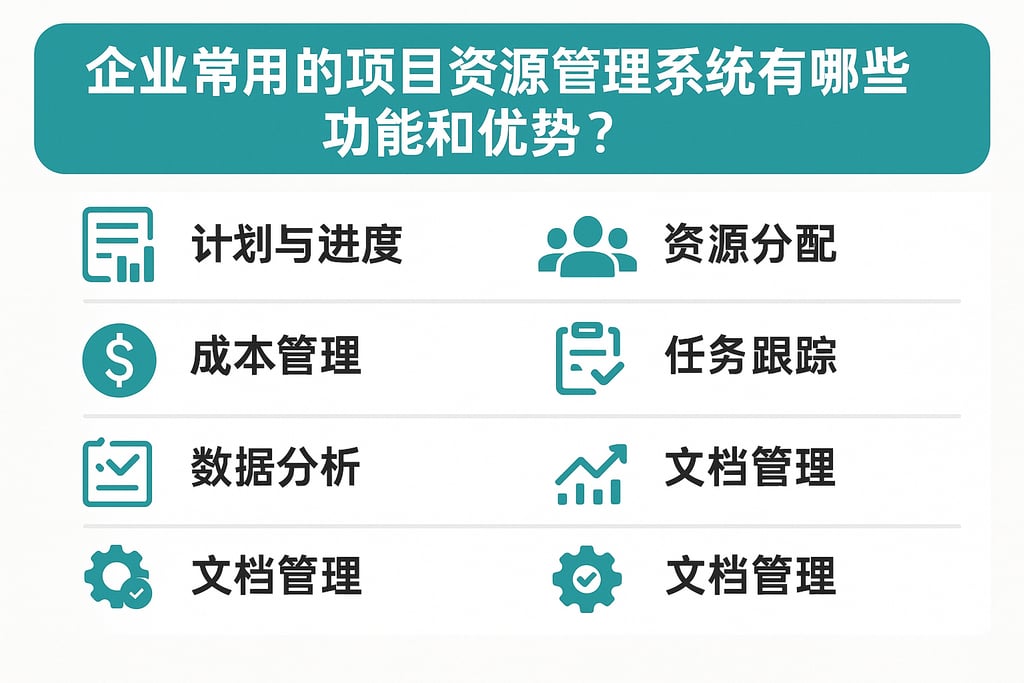 企业常用的项目资源管理系统有哪些功能和优势？