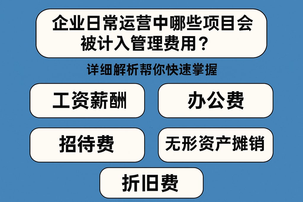 企业日常运营中哪些项目会被计入管理费用？详细解析帮你快速掌握