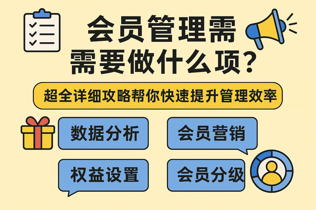 会员管理需要做什么项目？超全详细攻略帮你快速提升管理效率