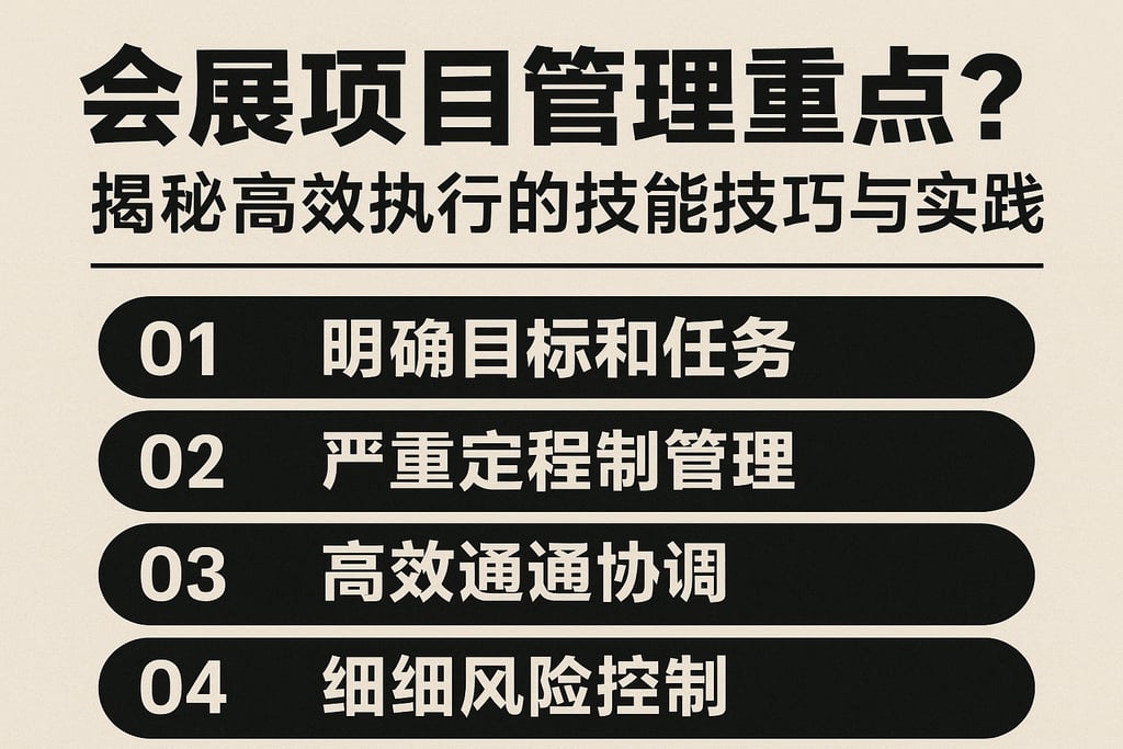 会展项目管理重点是什么？揭秘高效执行的关键技巧与实战经验