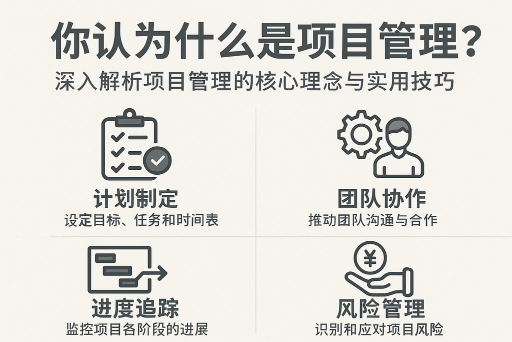 你认为什么是项目管理？深入解析项目管理的核心理念与实用技巧