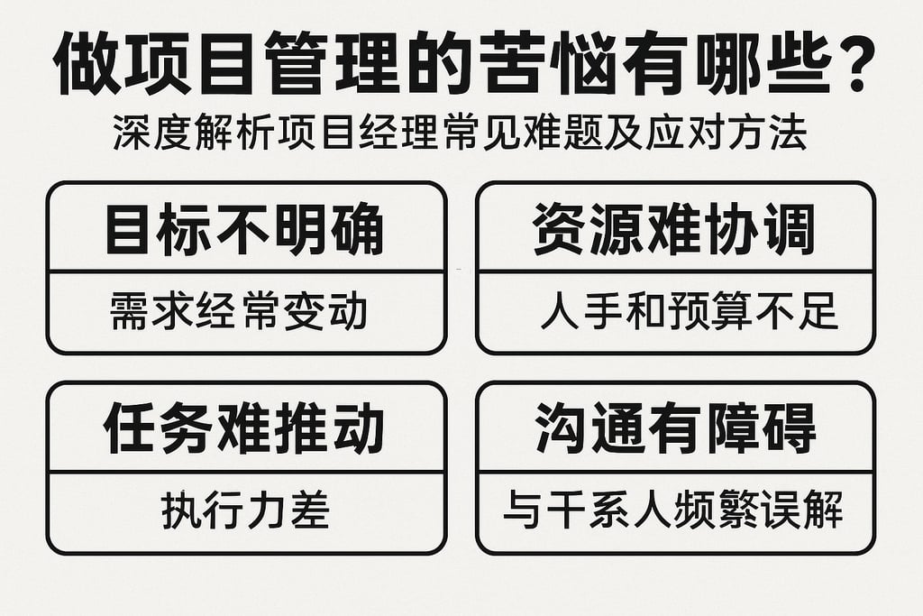 做项目管理的苦恼有哪些？深度解析项目经理常见难题及应对方法