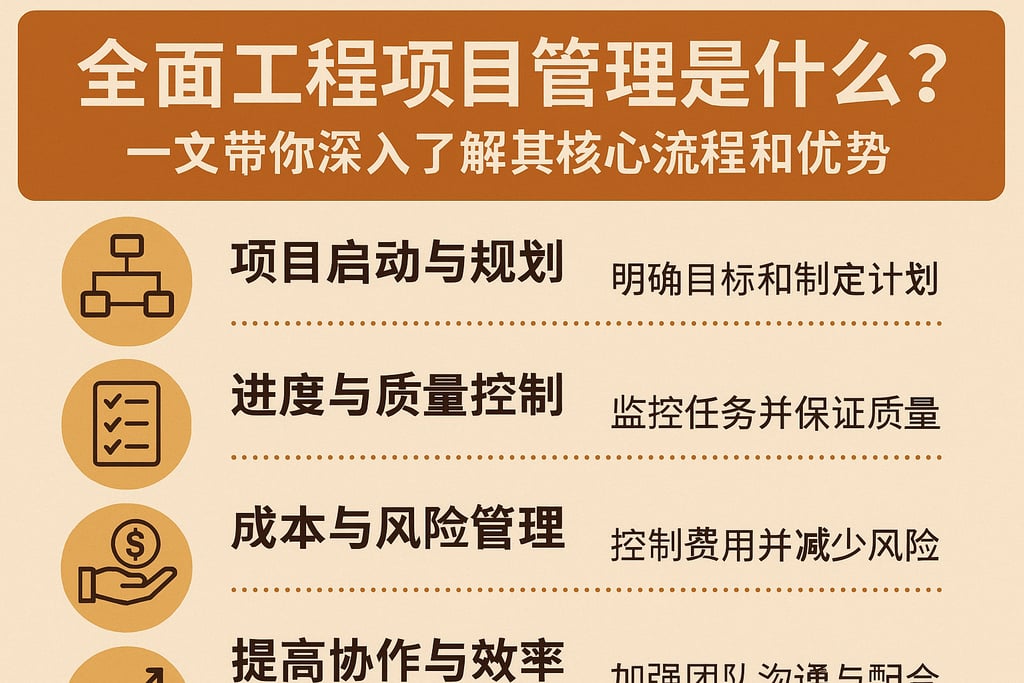 全面工程项目管理是什么？一文带你深入了解其核心流程和优势