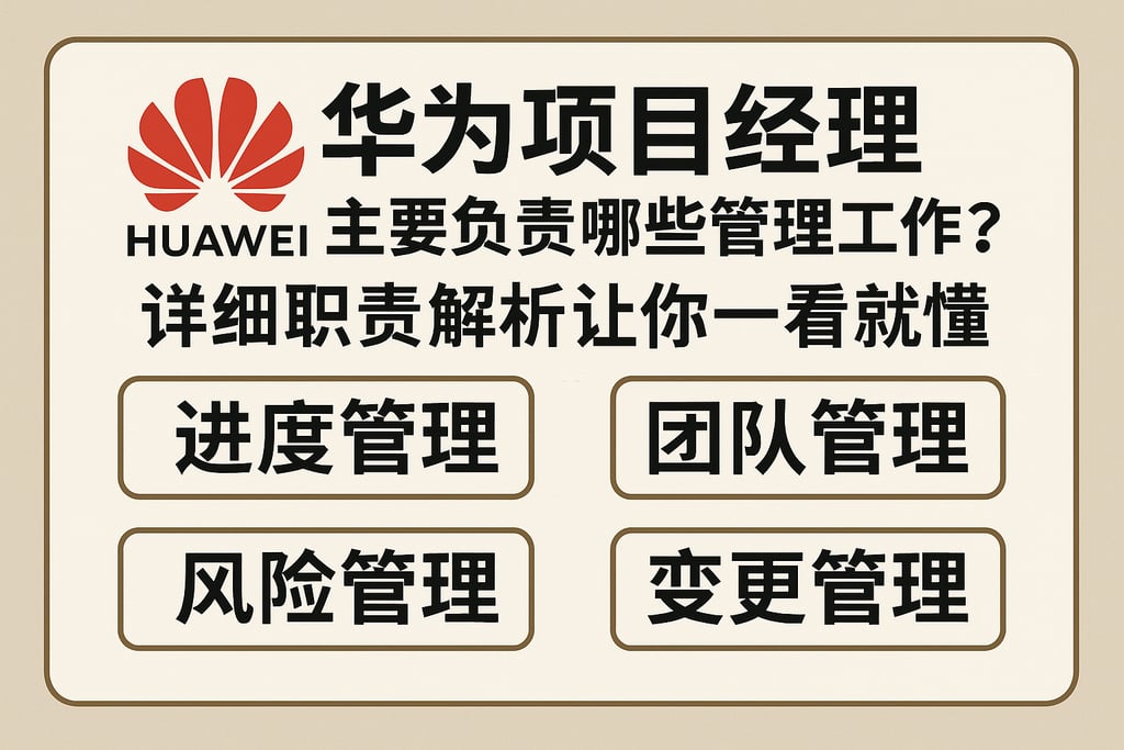 华为项目经理主要负责哪些管理工作？详细职责解析让你一看就懂