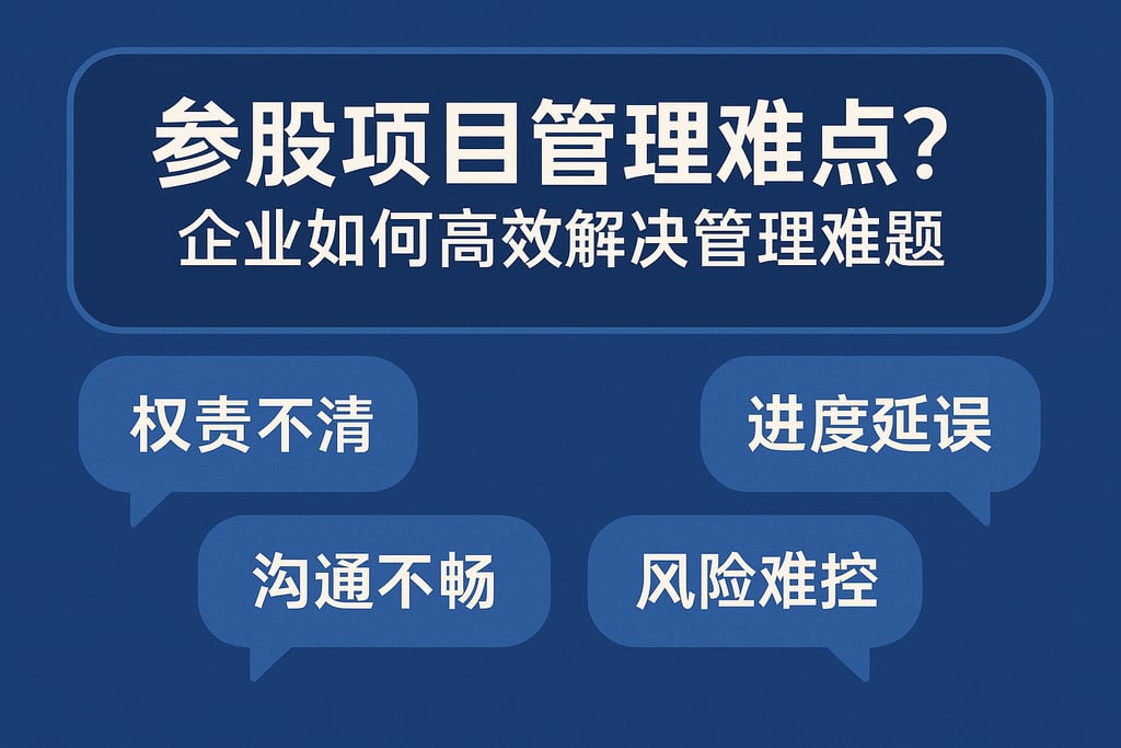 参股项目管理难点有哪些？企业如何高效解决管理难题