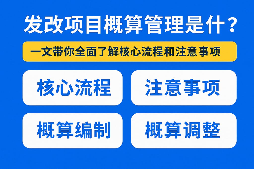 发改项目概算管理是什么？一文带你全面了解核心流程和注意事项