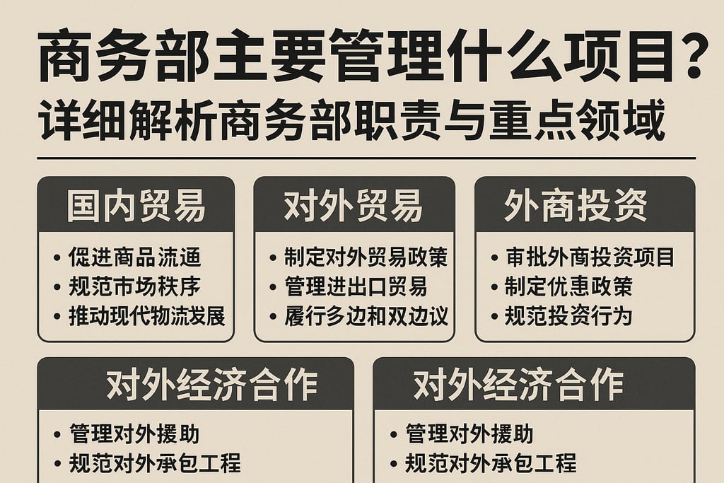商务部主要管理什么项目？详细解析商务部职责与重点领域