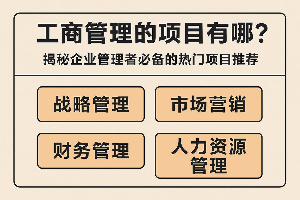 工商管理的项目有哪些？揭秘企业管理者必备的热门项目推荐