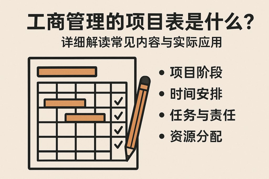 工商管理的项目表是什么？详细解读常见内容与实际应用