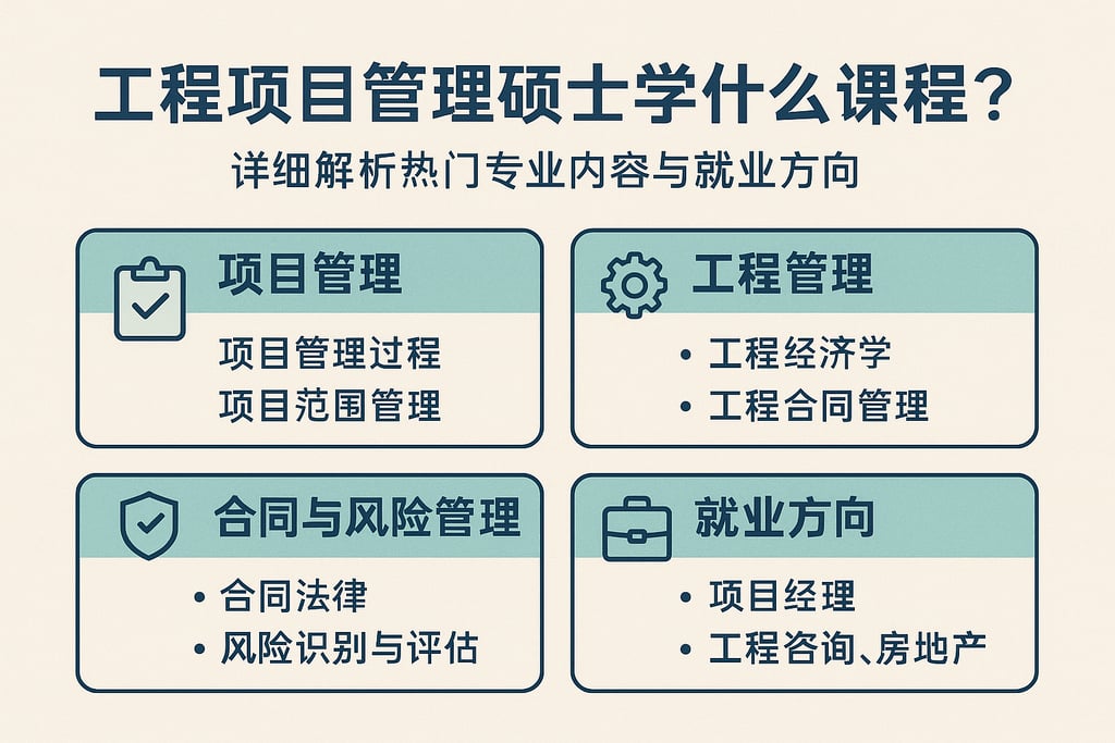 工程项目管理硕士学什么课程？详细解析热门专业内容与就业方向