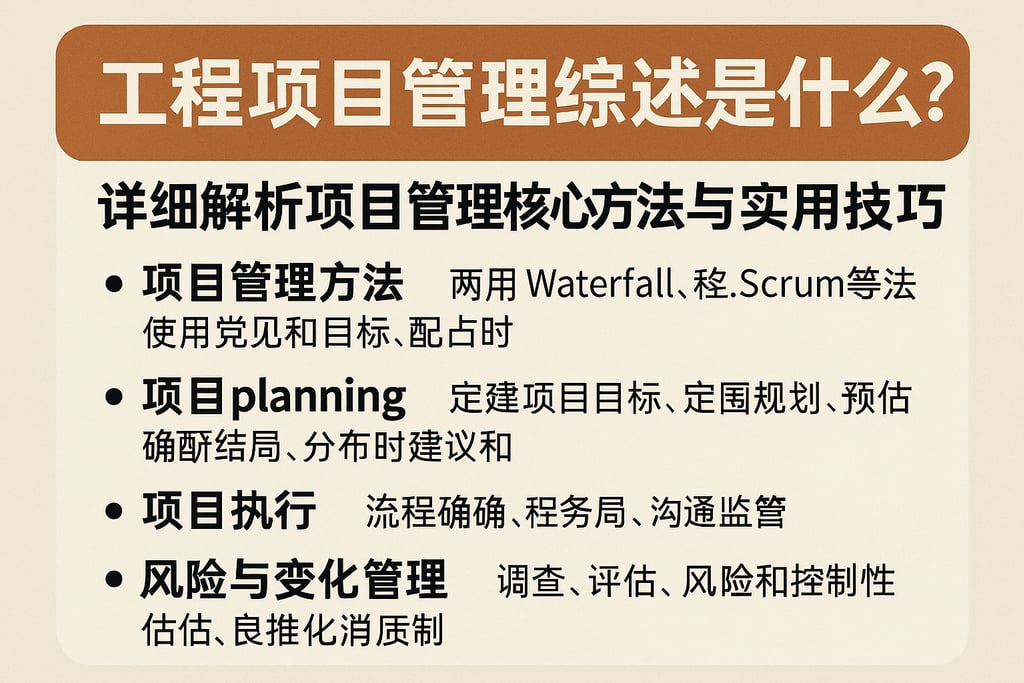 工程项目管理综述是什么？详细解析项目管理核心方法与实用技巧