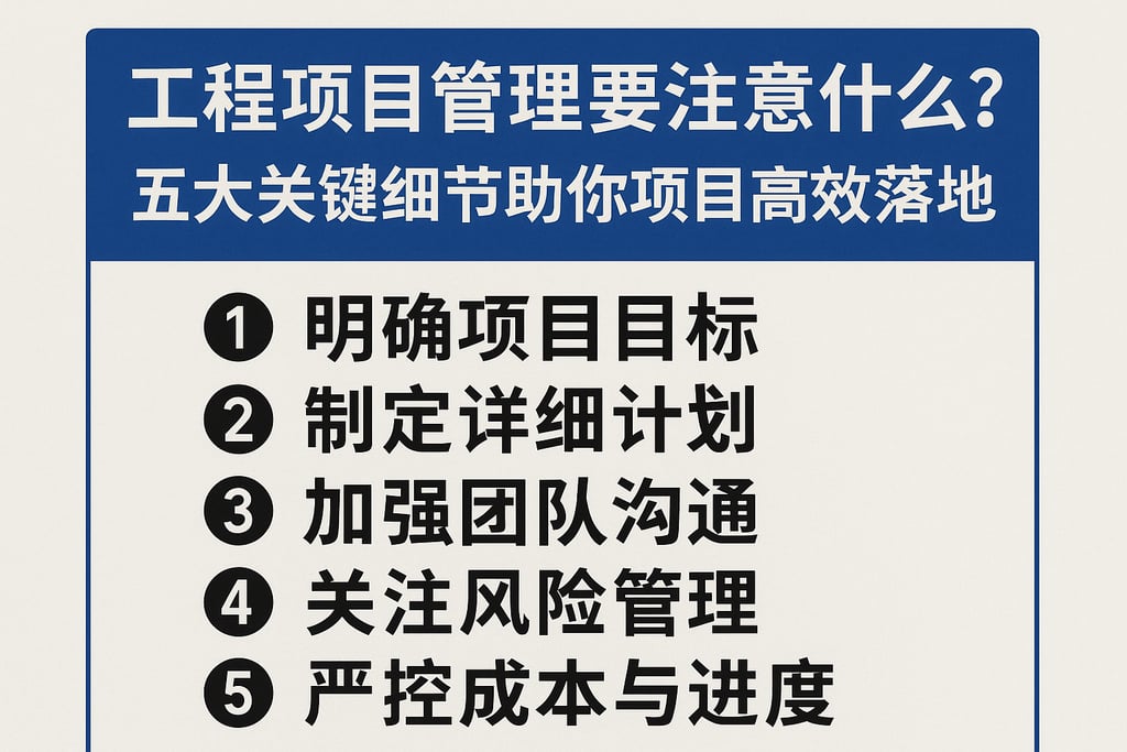 工程项目管理要注意什么？五大关键细节助你项目高效落地