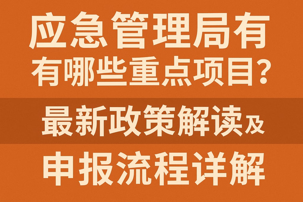 应急管理局有哪些重点项目？最新政策解读及申报流程详解