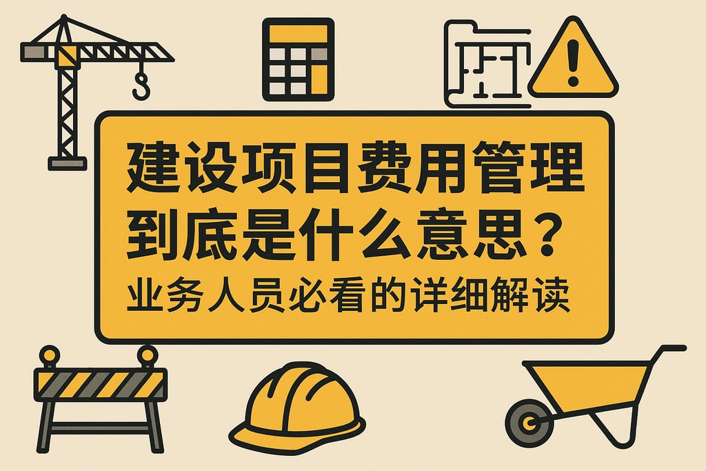 建设项目费用管理到底是什么意思？业务人员必看的详细解读