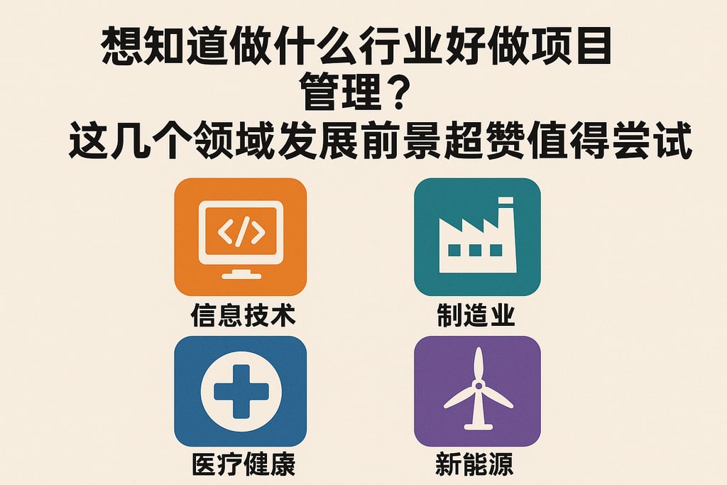 想知道做什么行业好做项目管理？这几个领域发展前景超赞值得尝试